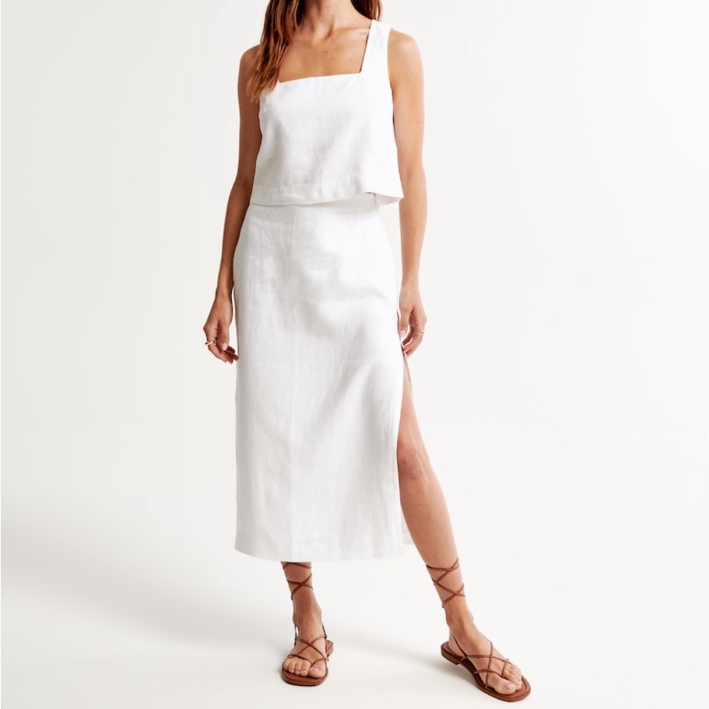 Abercrombie Premium Linen Skirt w/ Slit